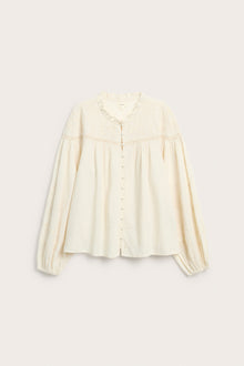 Women's beige blouse with embroidery