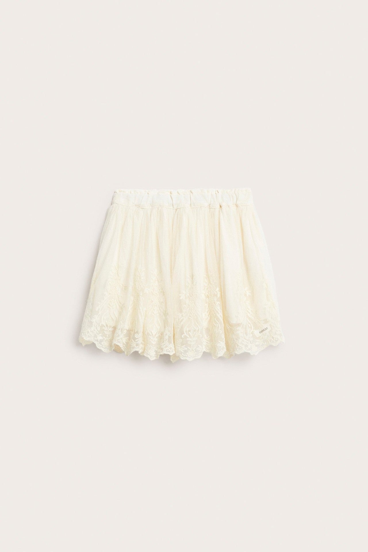 Baby & kids' beige embroidered mesh skirt