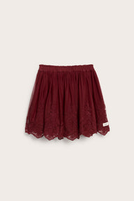Baby & kids´ red embroidered mesh skirt