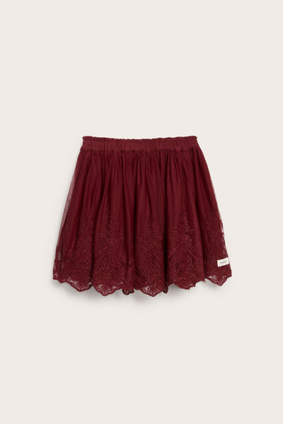 Baby & kids´ red embroidered mesh skirt