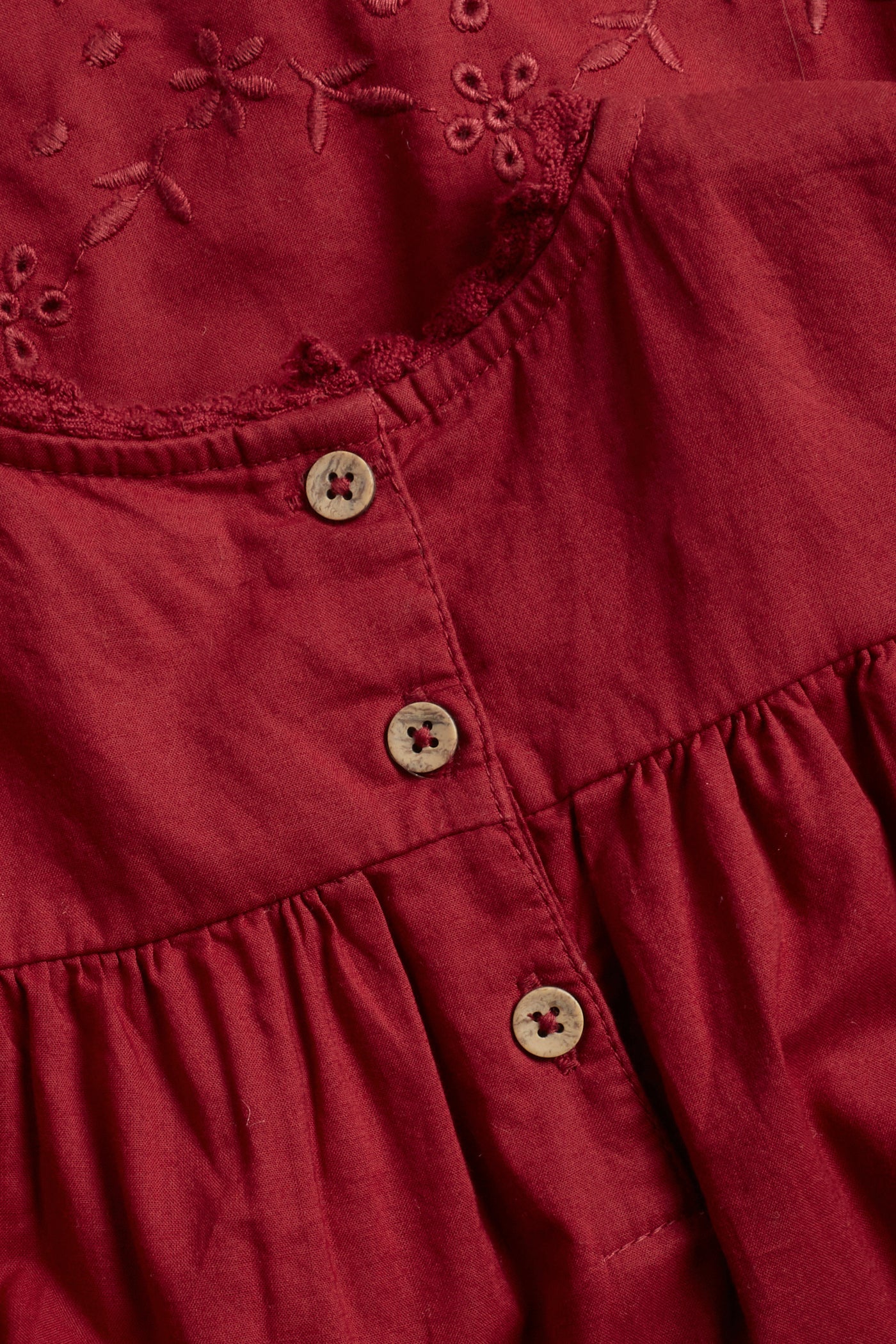 Baby red embroidered dress