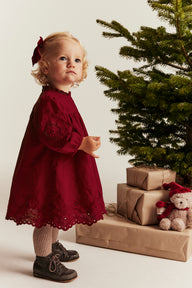 Baby red embroidered dress