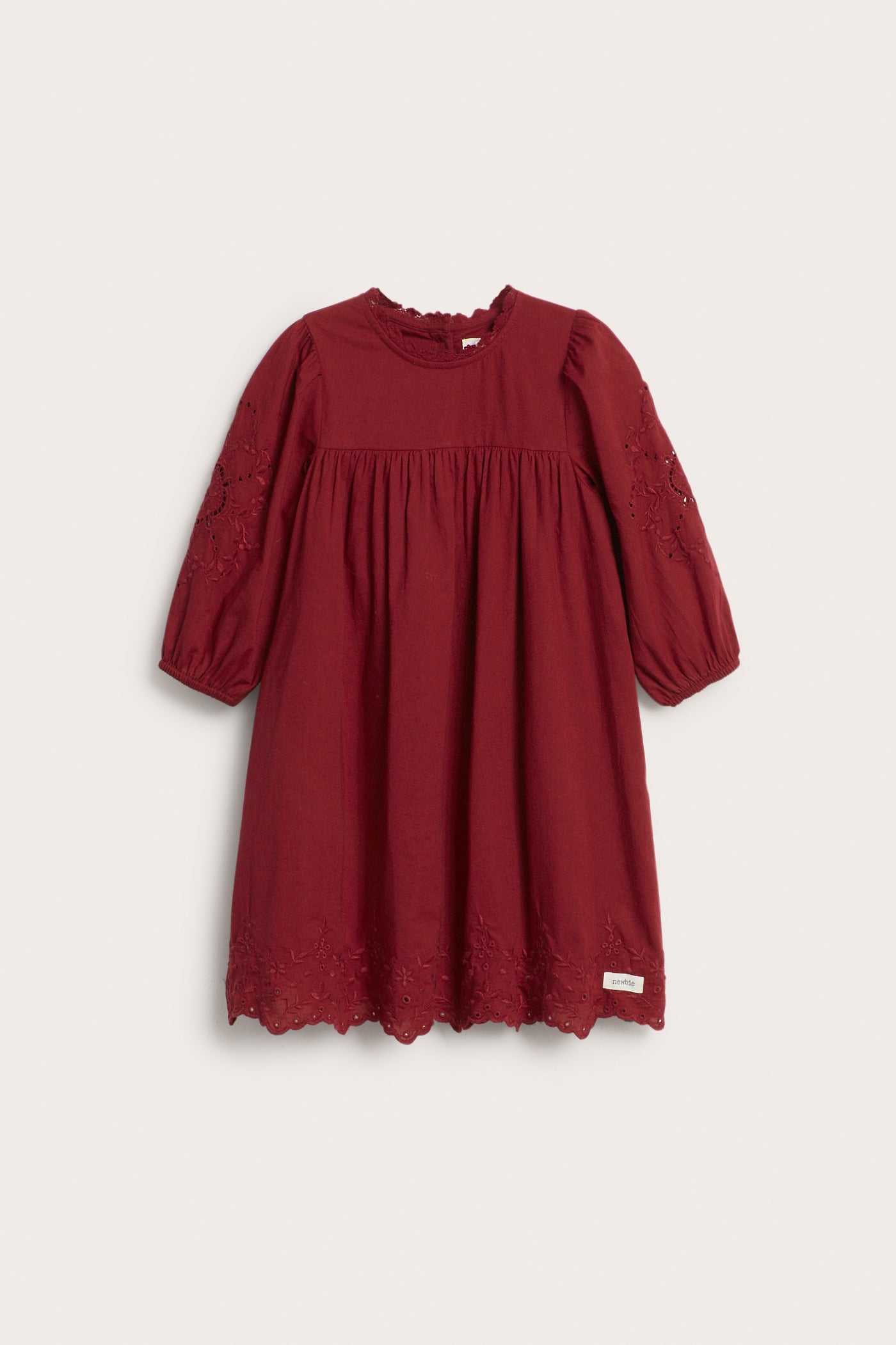 Kids red embroidered dress