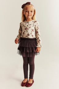 Kids´ lilac leggings with skirt