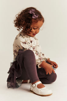 Baby lilac leggings with tulle skirt