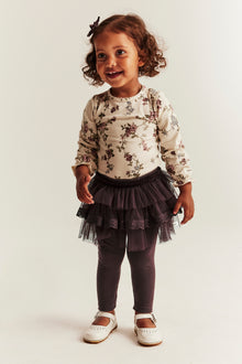 Baby lilac leggings with tulle skirt