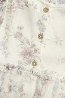 Baby beige floral mesh dress