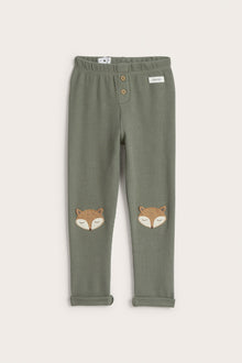 Kids green fox leggings