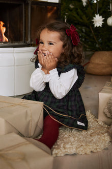 Baby blue checked pinafore dress