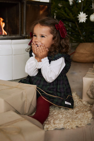 Baby blue checked pinafore dress