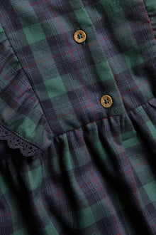 Baby blue checked pinafore dress