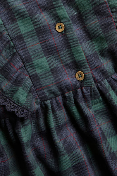 Baby blue checked pinafore dress