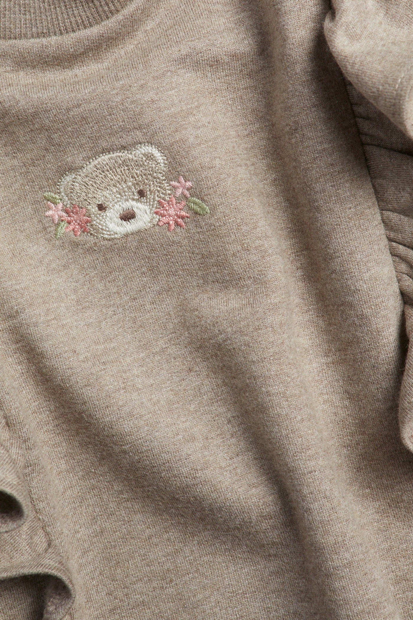 Baby brown frill sweatshirt