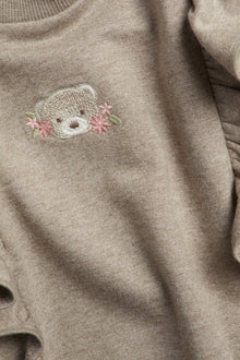 Baby brown frill sweatshirt