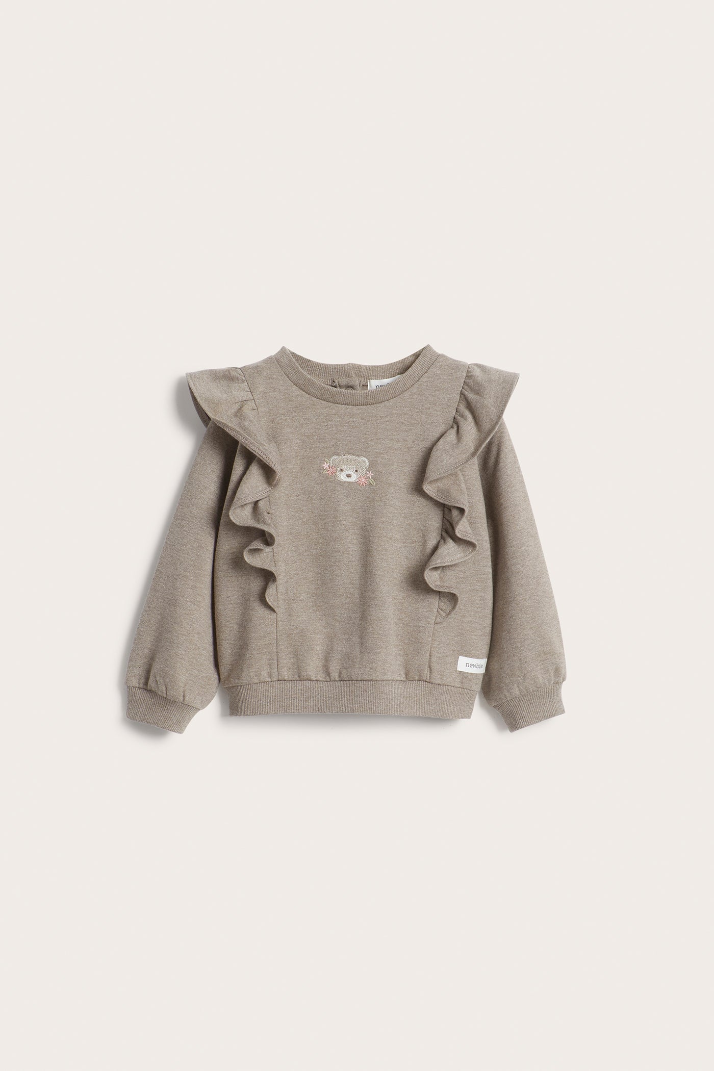 Baby brown frill sweatshirt