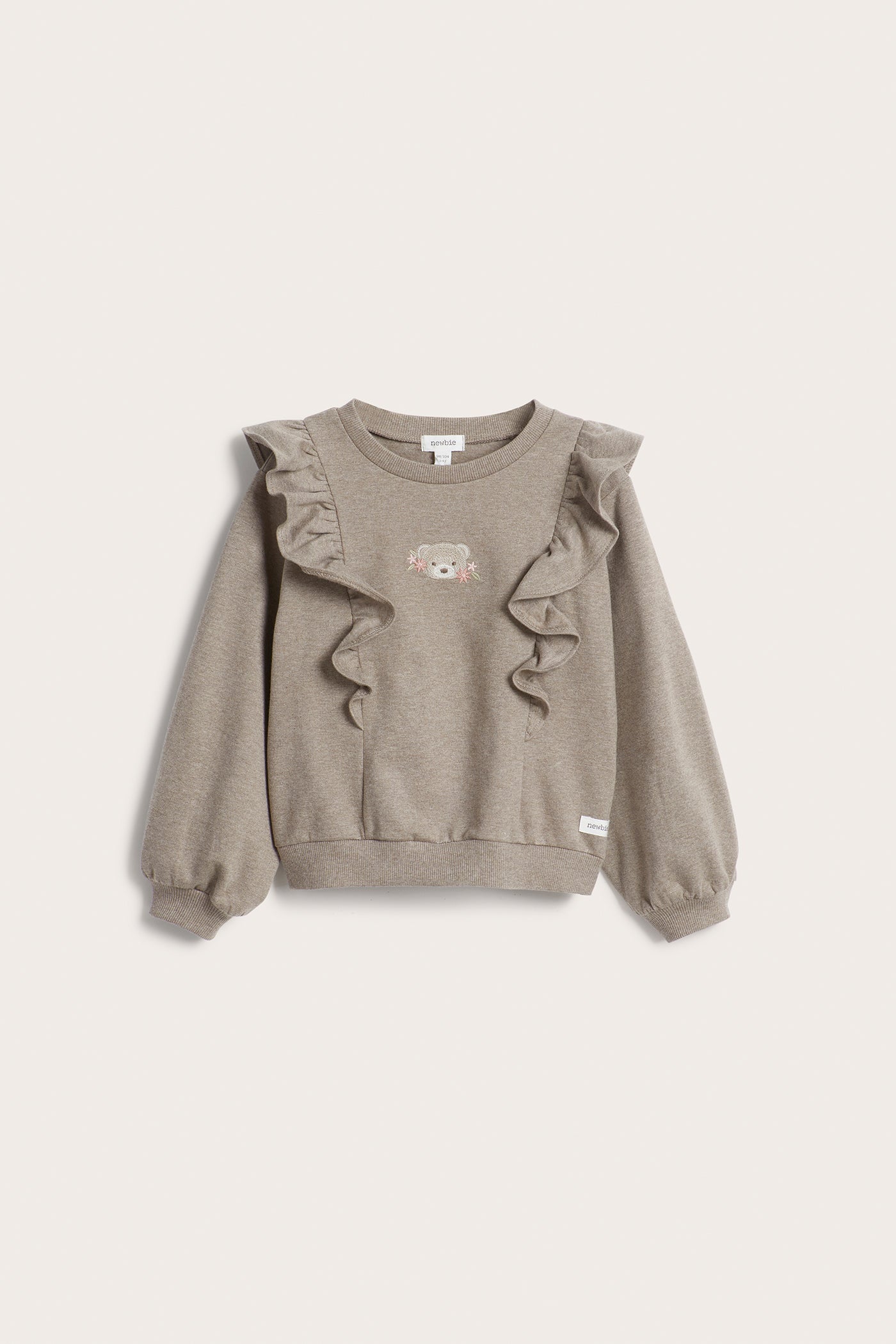 Kids' brown frill sweatshirt