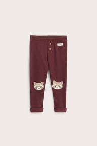 Baby red waffle leggings