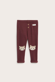 Baby red waffle leggings