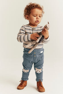 Baby blue waffle leggings