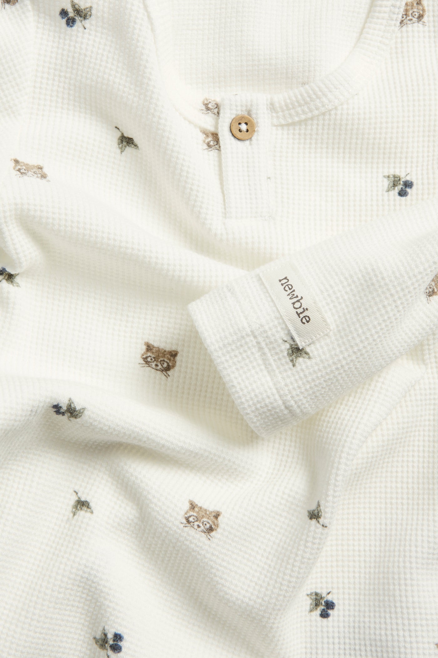 Baby white raccoon bodysuit