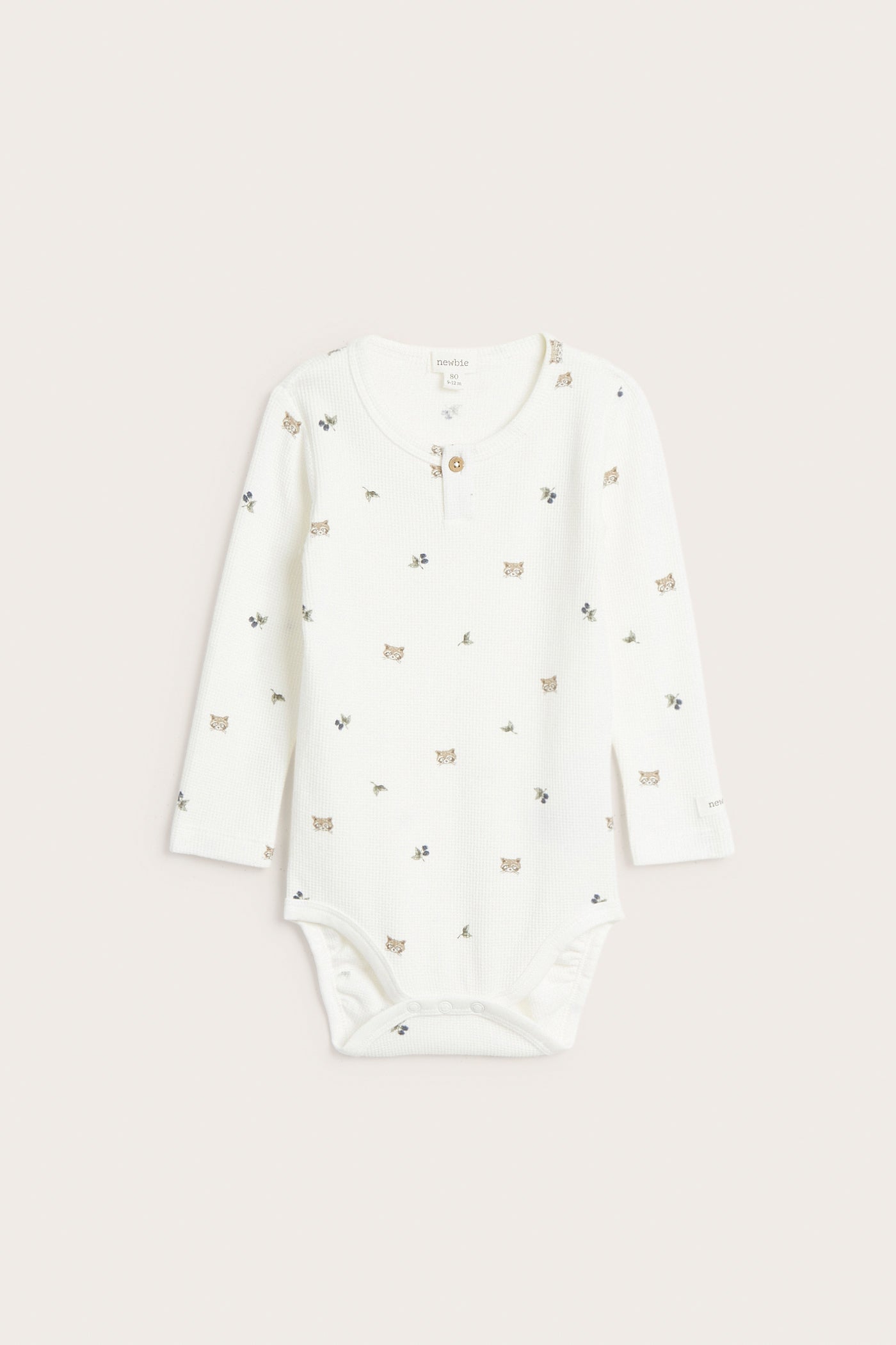 Baby white raccoon bodysuit