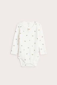 Baby white raccoon bodysuit