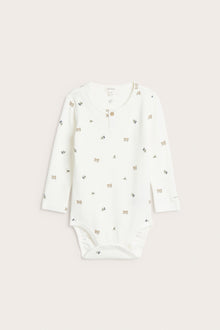 Baby white raccoon bodysuit