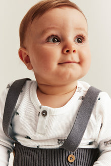 Baby white raccoon bodysuit