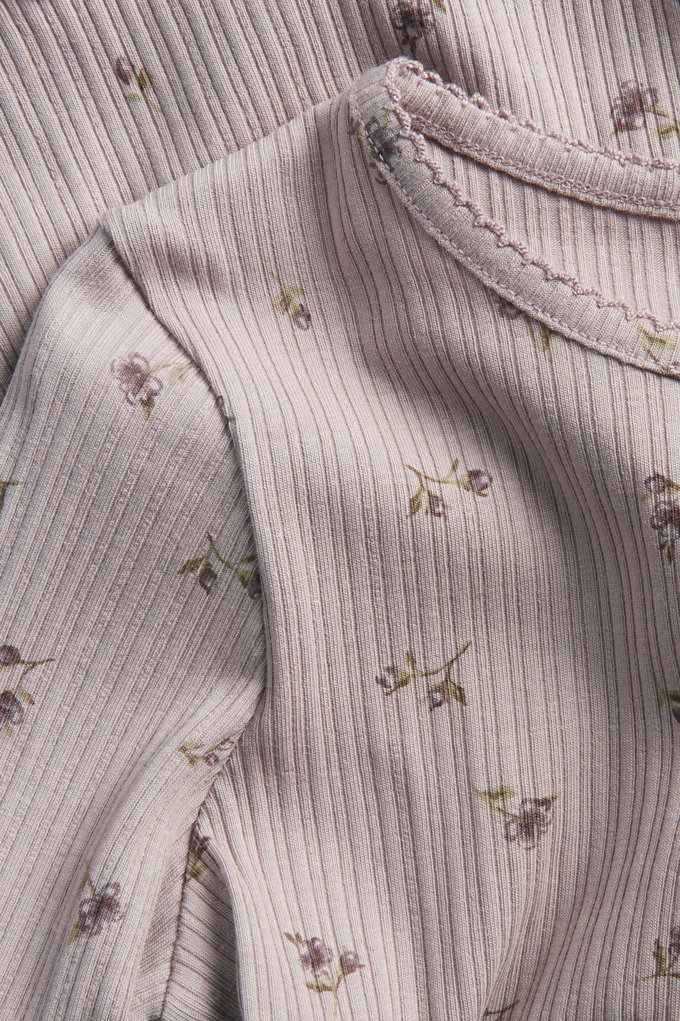 Kids' lilac ribbed floral top