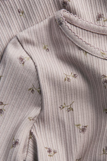 Kids' lilac ribbed floral top