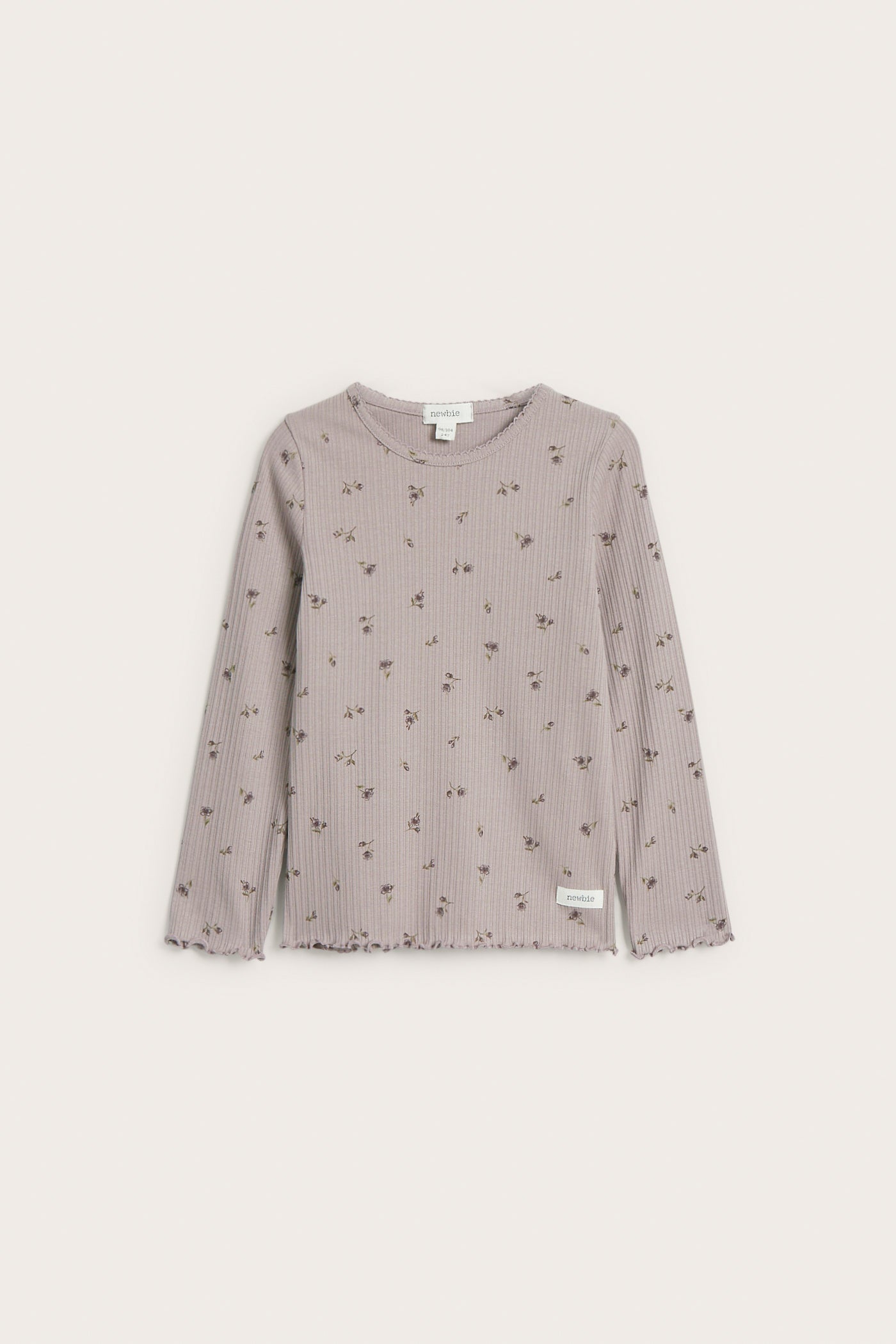 Kids' lilac ribbed floral top