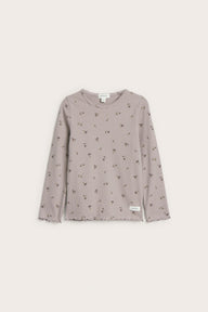 Kids' lilac ribbed floral top