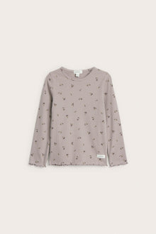 Kids' lilac ribbed floral top