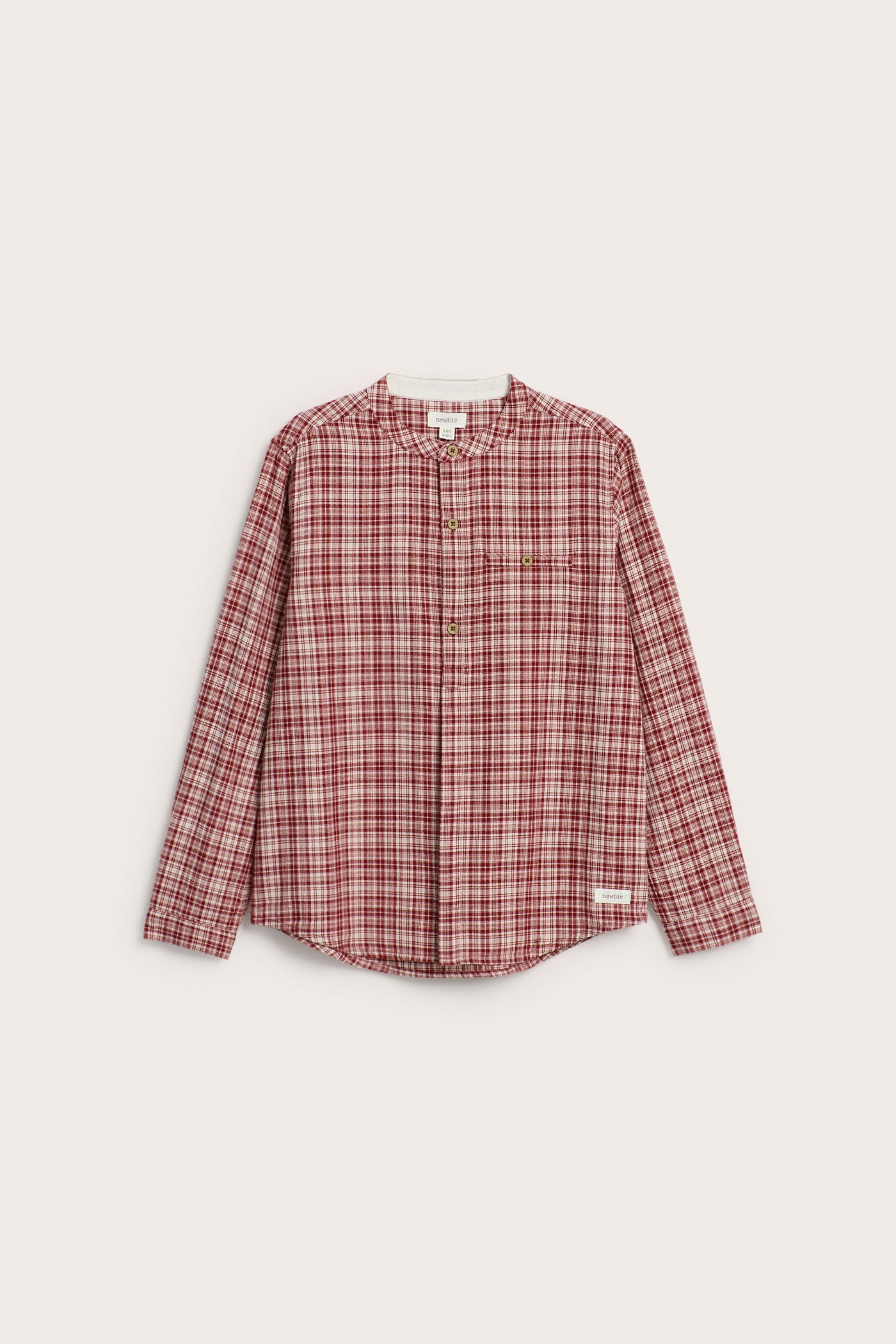 Kids' red checked shirt