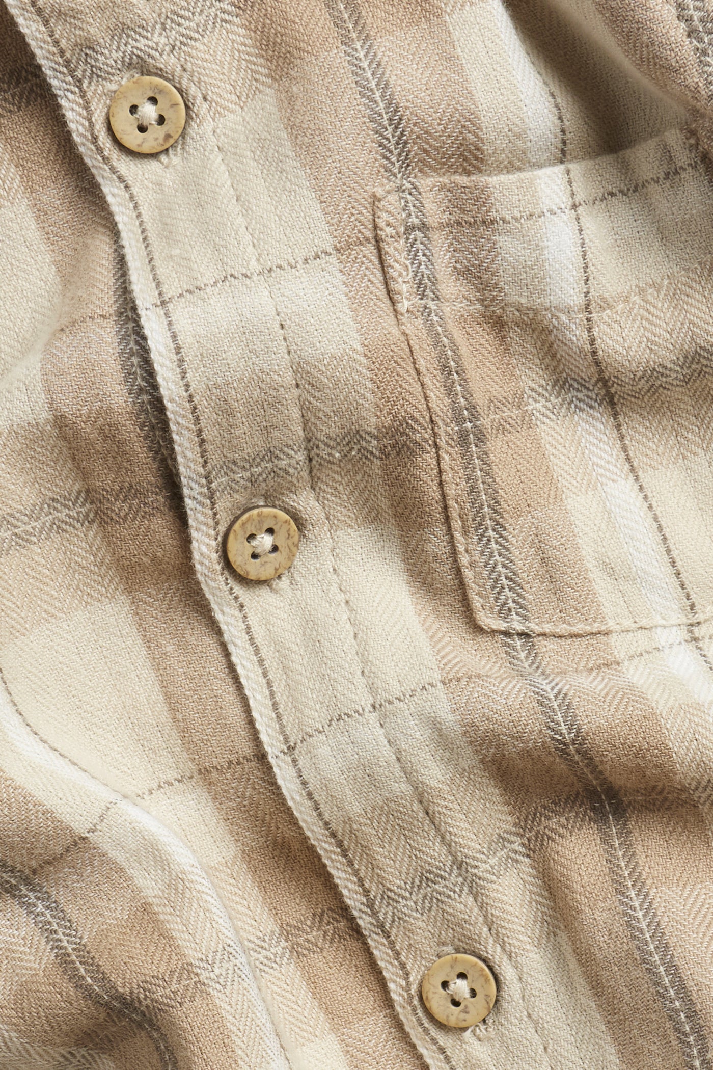 Baby beige checked mandarin shirtbody