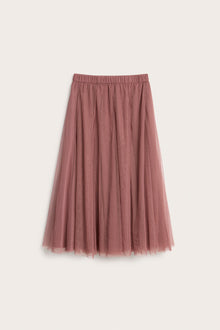 Women's burgundy mesh skirt