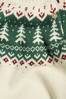 Baby white knitted Christmas jumper