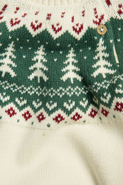 Baby white knitted Christmas jumper