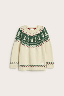Baby & kids white knitted Christmas jumper