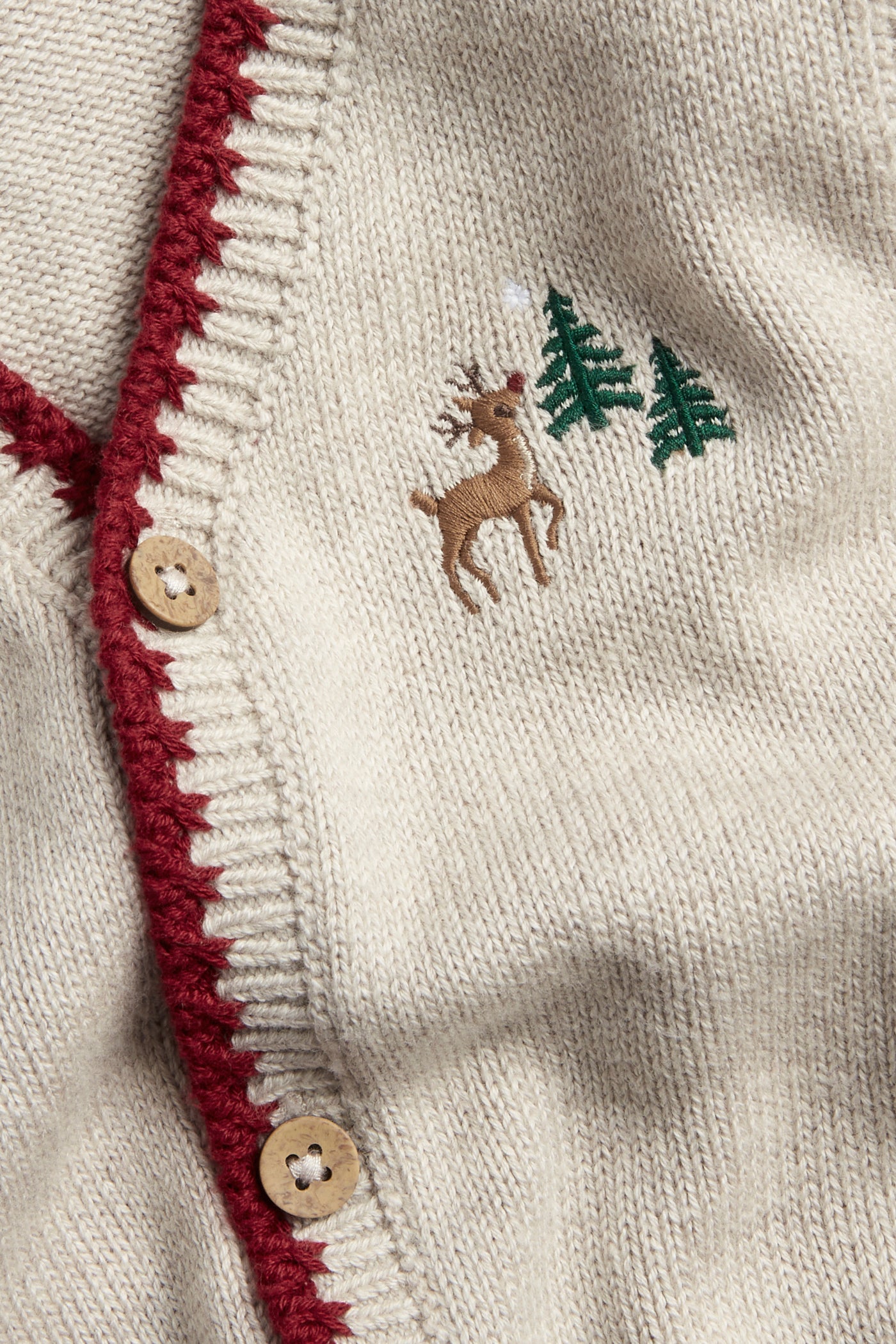 Baby & kids´ beige knitted Christmas vest