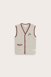 Baby & kids´ beige knitted Christmas vest