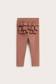 Baby pink leggings with ruffles