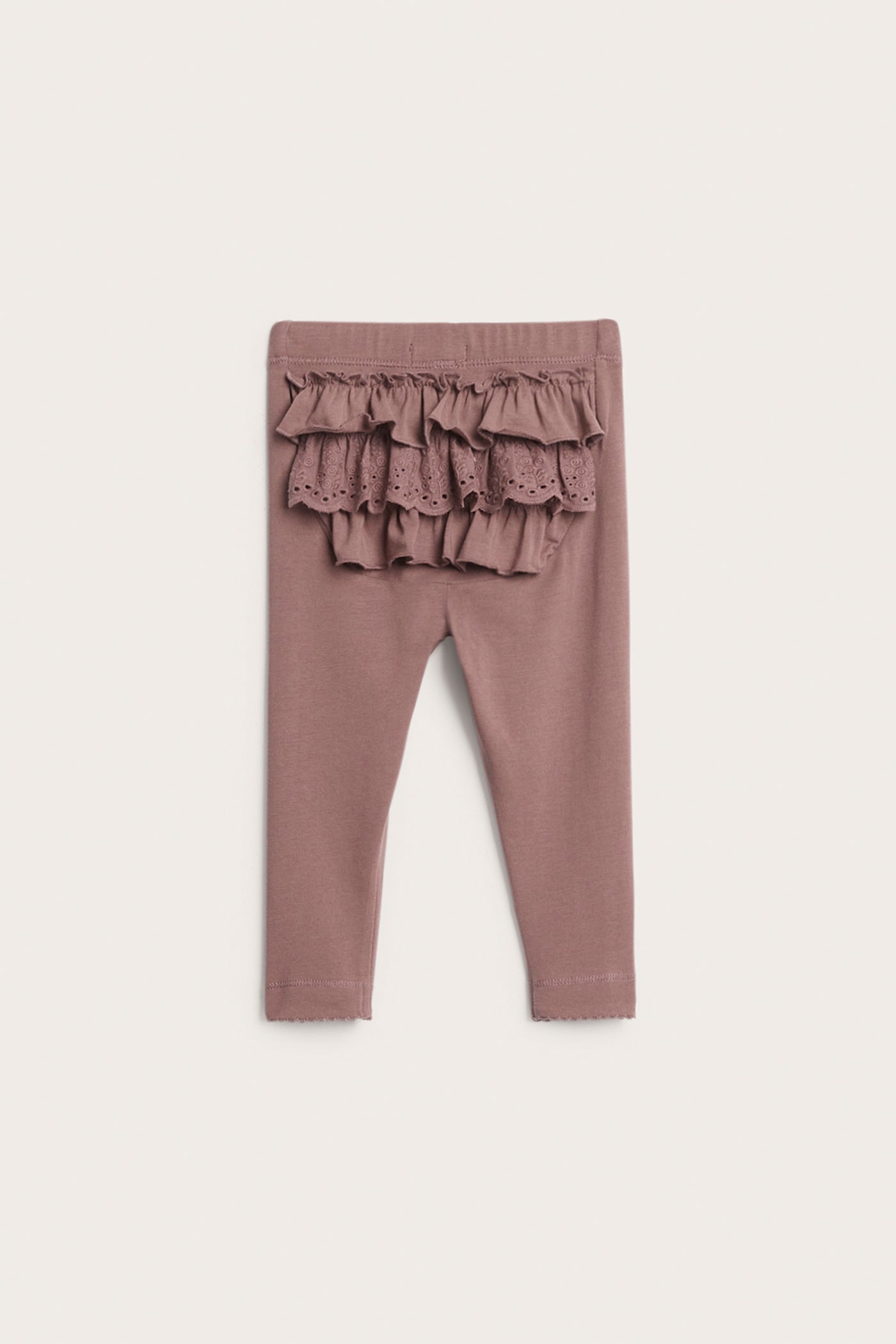 Baby pink leggings with ruffles