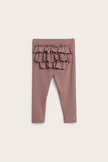Baby pink leggings with ruffles