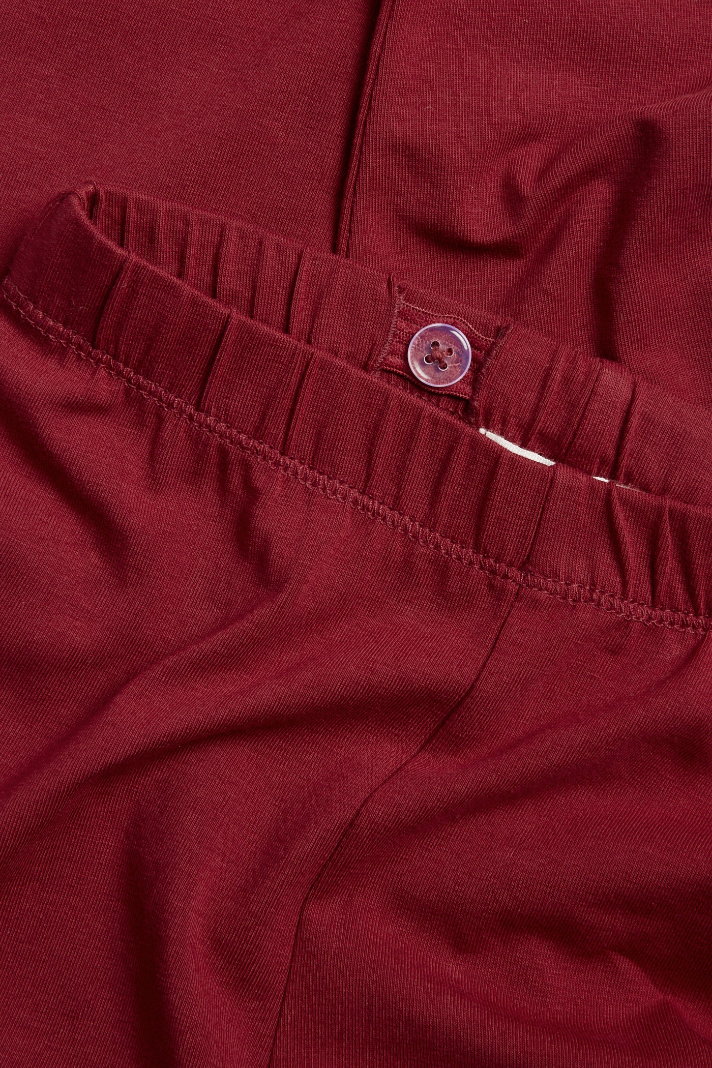 Kids' red lace-trim leggings