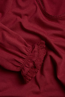 Baby & kids' red top with lace trim