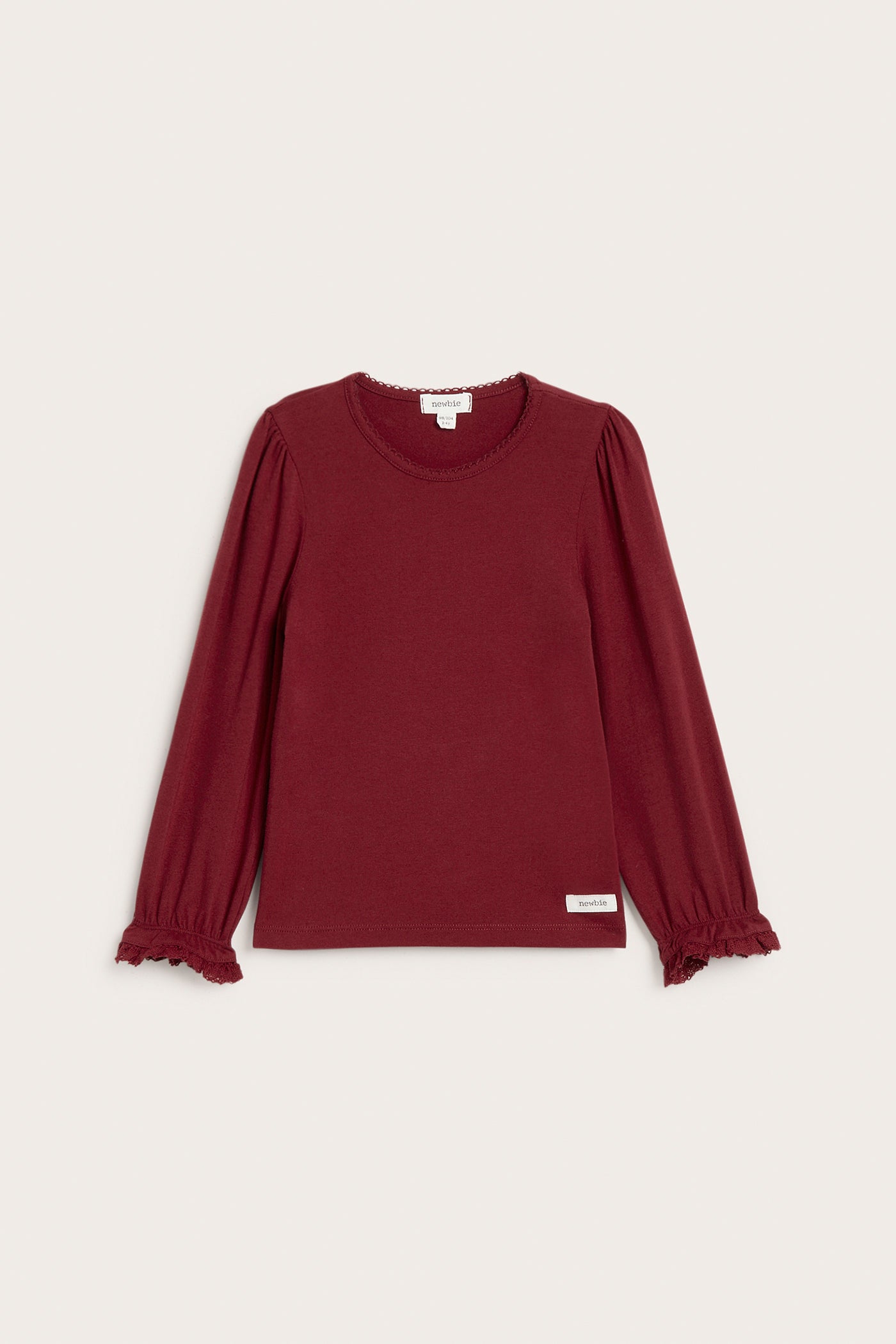 Baby & kids' red top with lace trim