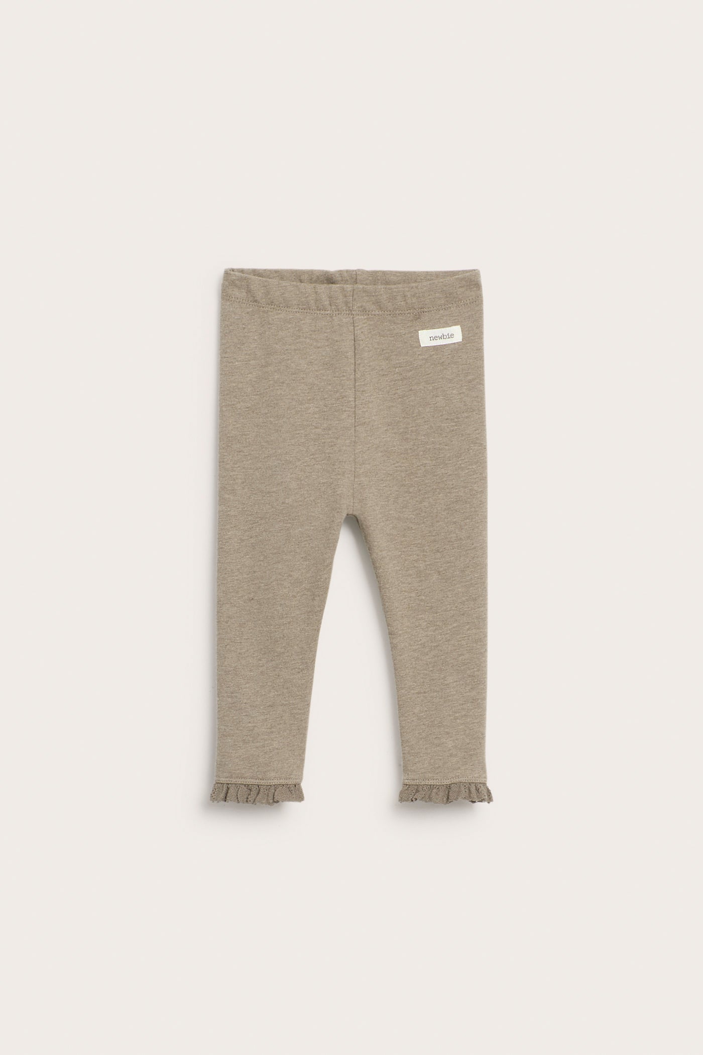 Baby brown leggings with brushed inside