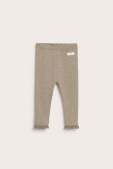 Baby brown leggings with brushed inside
