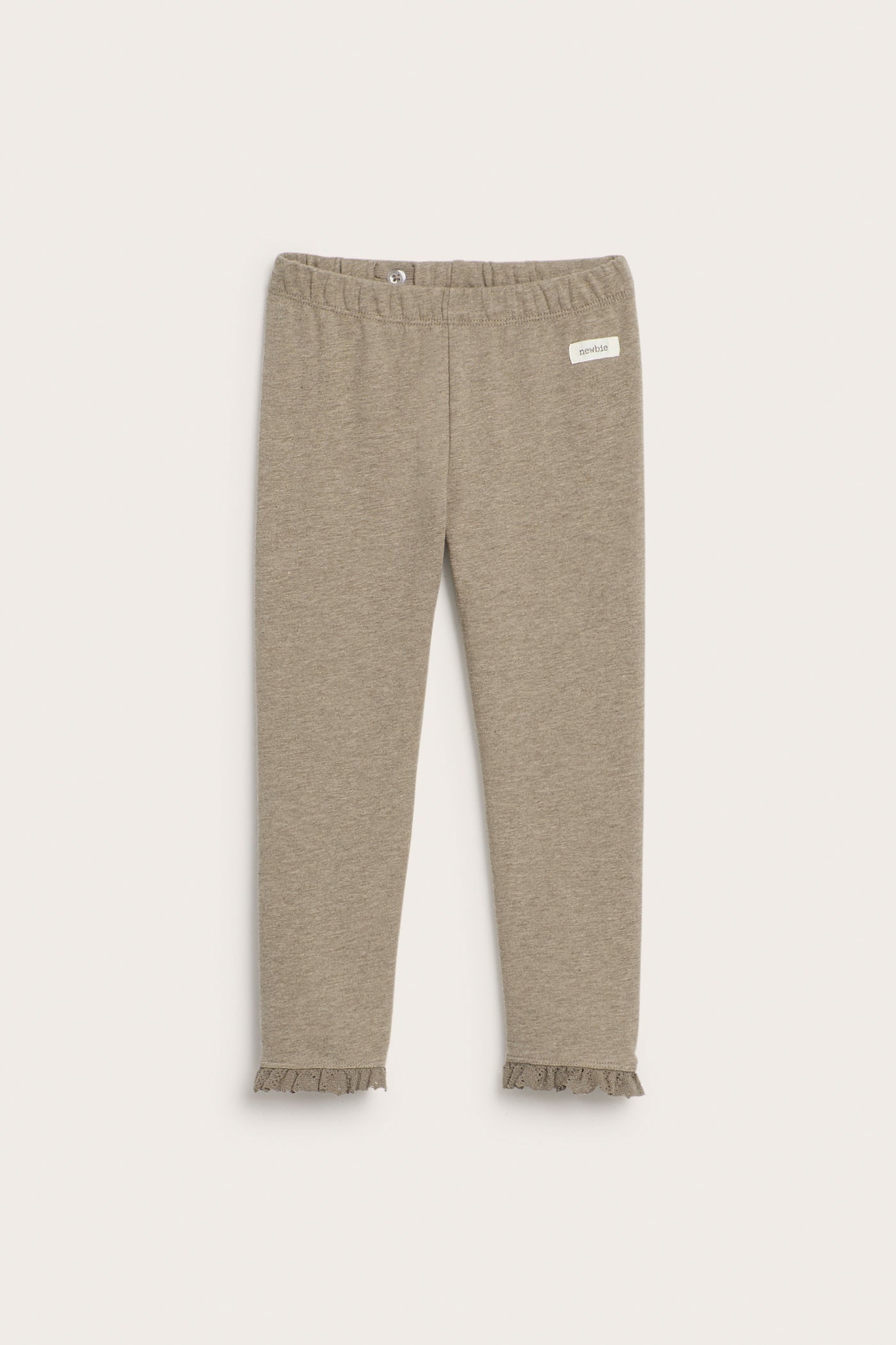 Kids’ brown leggings with brushed inside